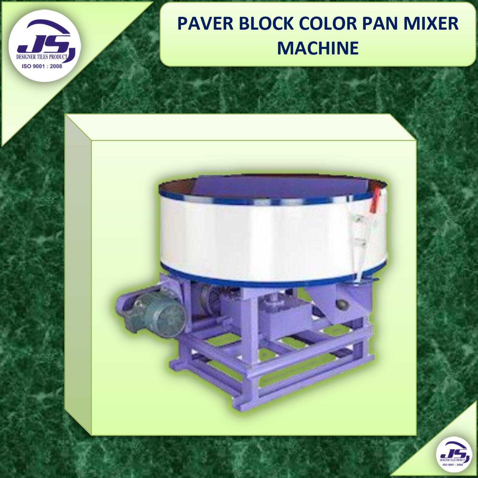 PAVER BLOCK COLOR PAN MIXER MACHINE
